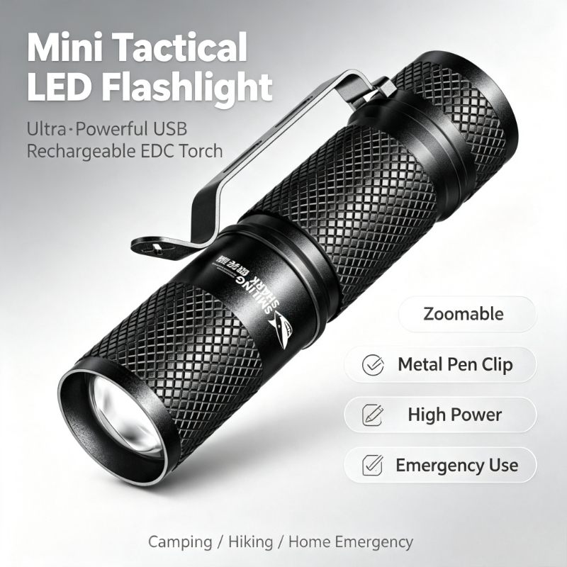 Edc (Every Day Carry - SMILING SHARK Ultra‑Powerful Mini Tactical LED