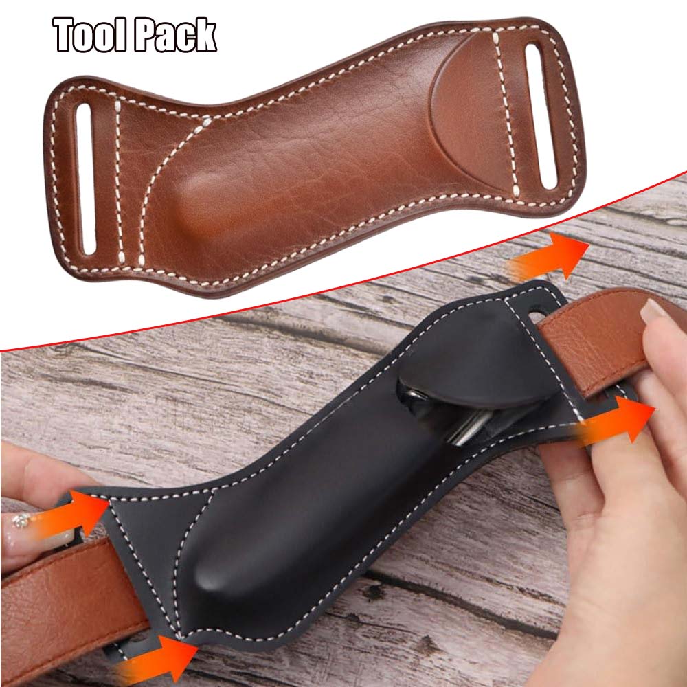 Leather Edc. Carry Pouch - Tactical Tool Pouch EDC Folding Knife