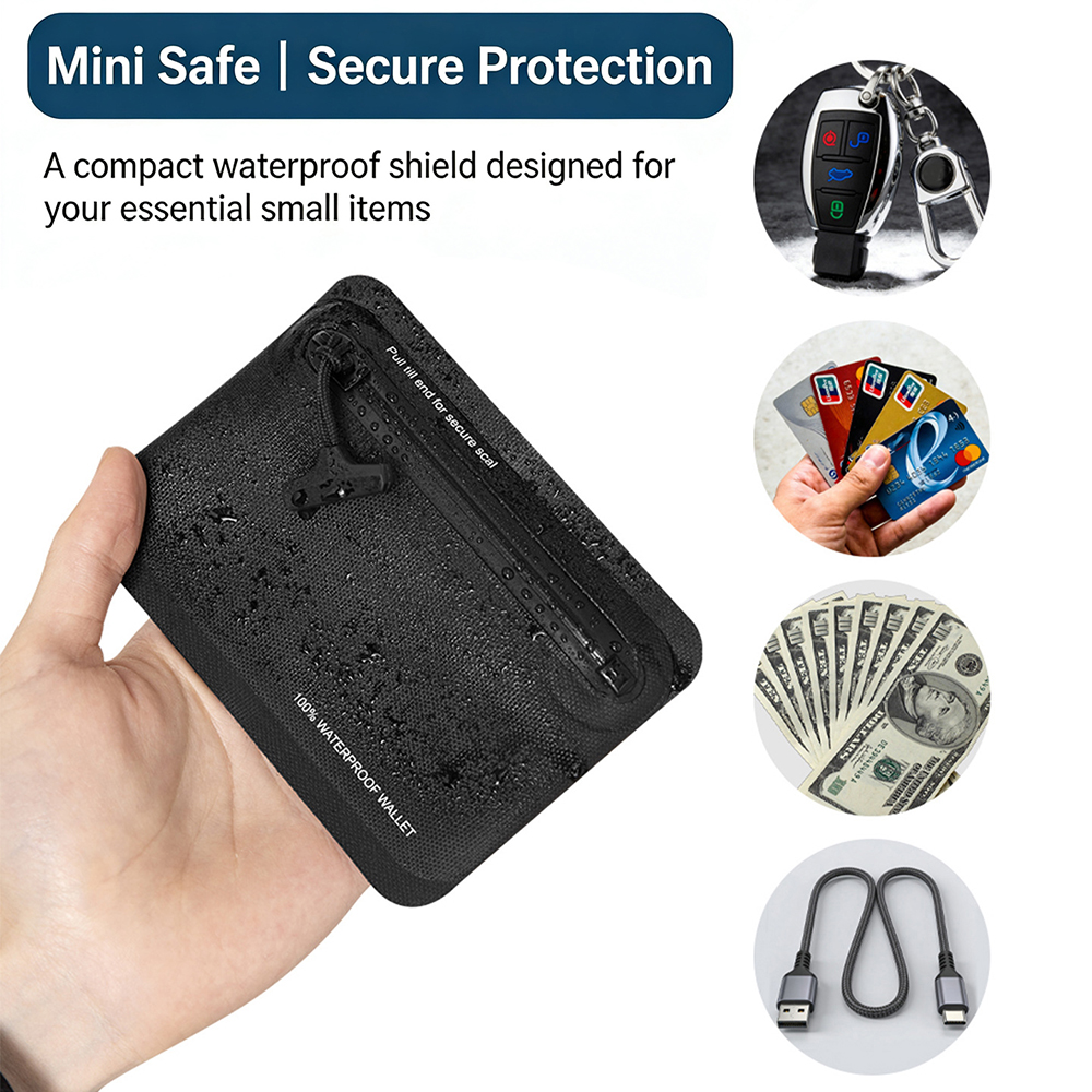 100% Waterproof Zipper Coin Pu - Leather Edc. Carry Pouch review and price