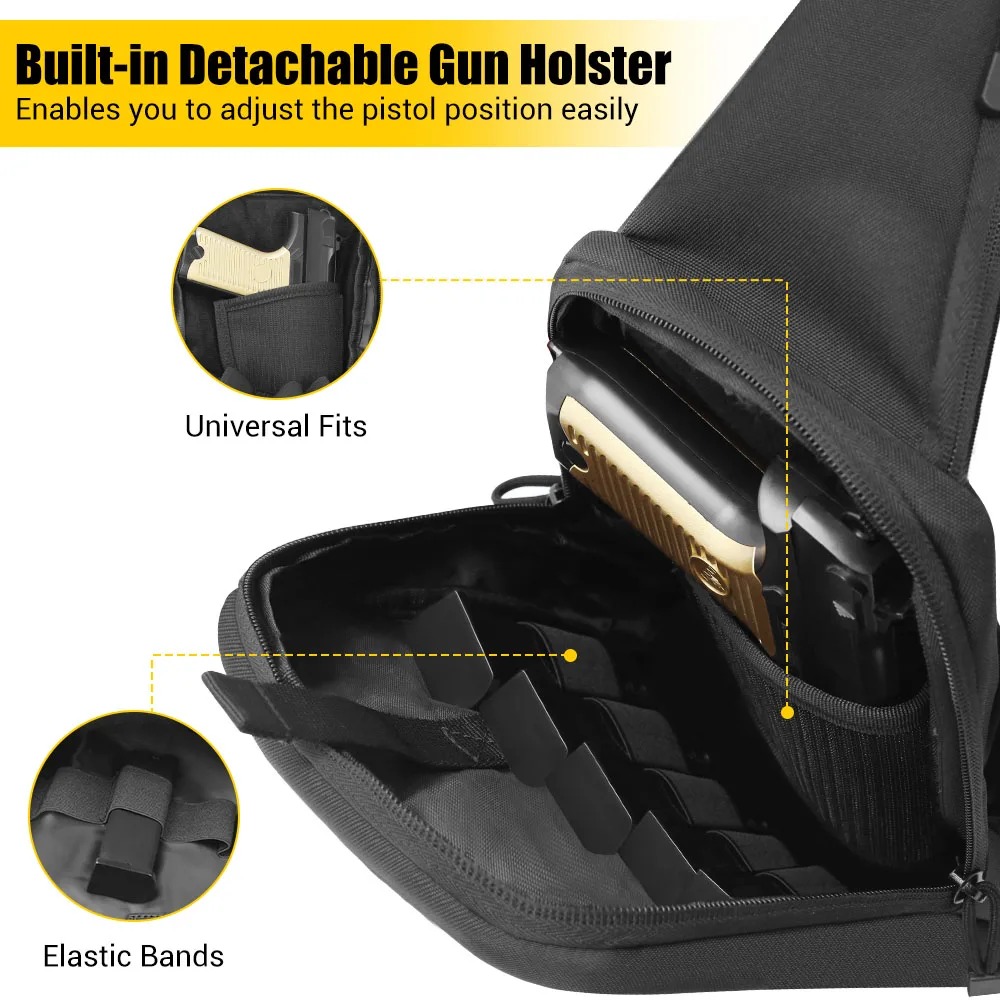 Concealed Carry Chest Gun Bag  - Edc Pistol Carry Bag review and price