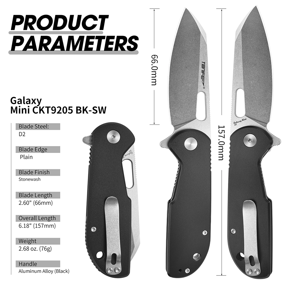 TONIFE Galaxy Mini CKT9205 Fol - Edc Concealed Carry Knife review and price