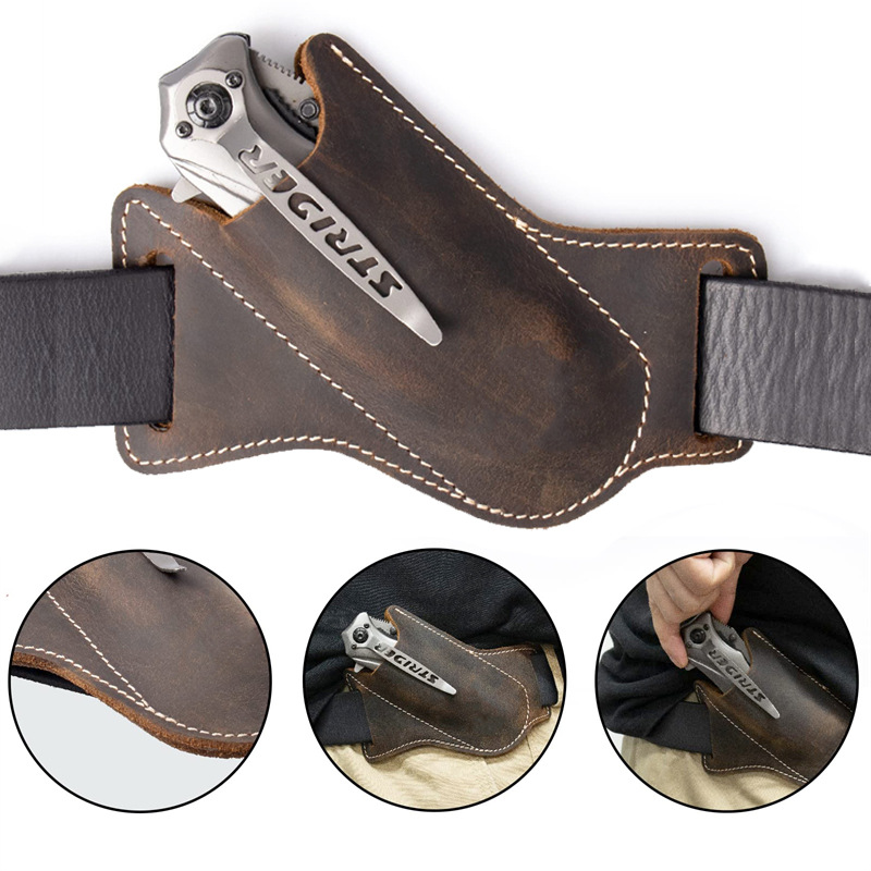 Leather Folding Knife Sheath,  - Leather Edc. Carry Pouch review and price