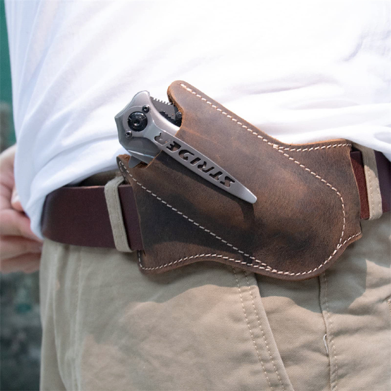 Leather Folding Knife Sheath,  - Leather Edc. Carry Pouch review and price